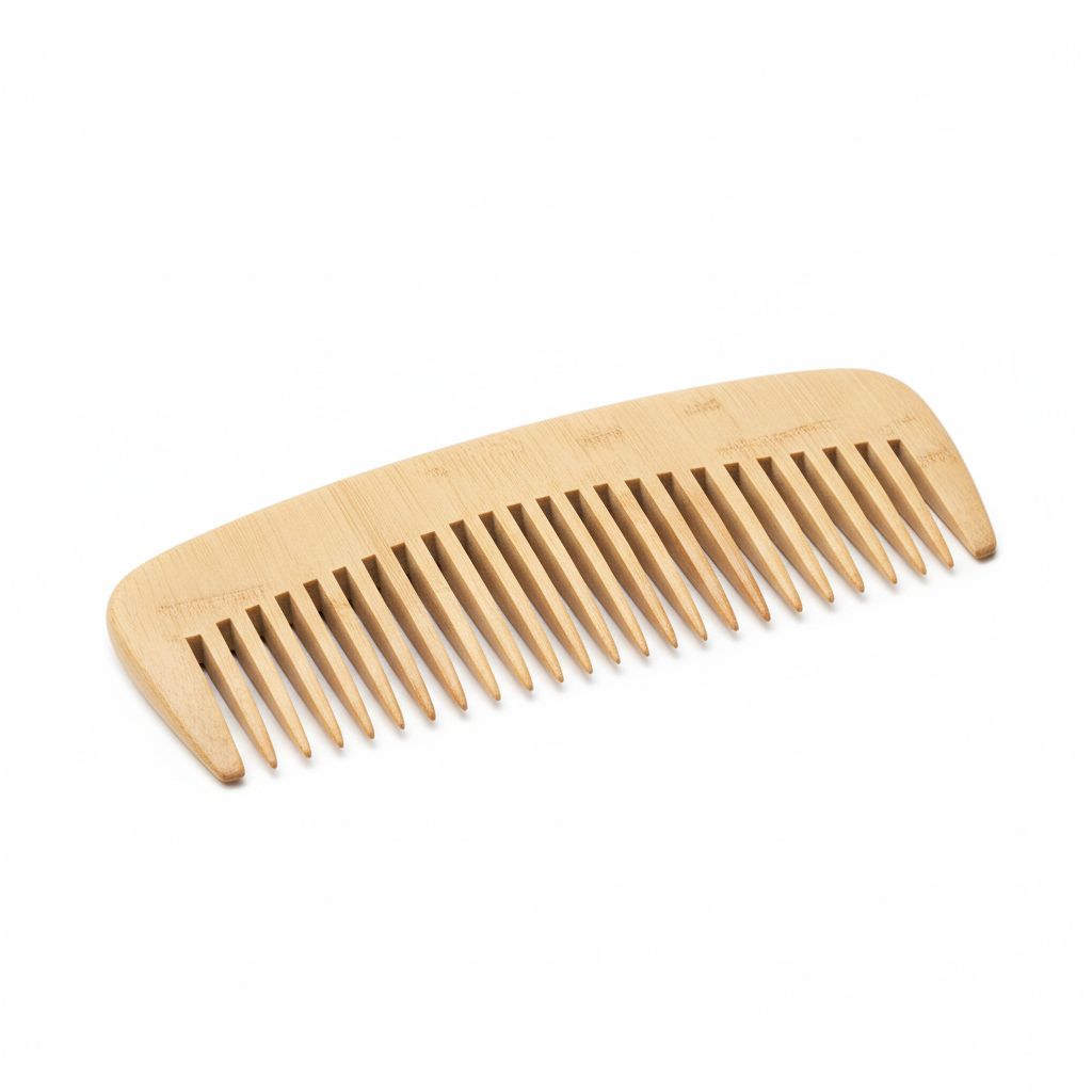 Peigne à Dents Larges en Bois – Démêlage Doux & Naturel