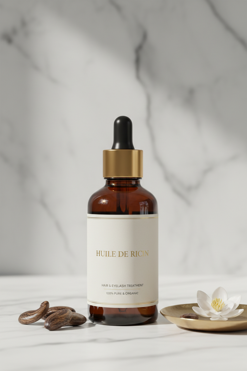 Huile de Ricin Cheveux & Cils – Croissance & Densité