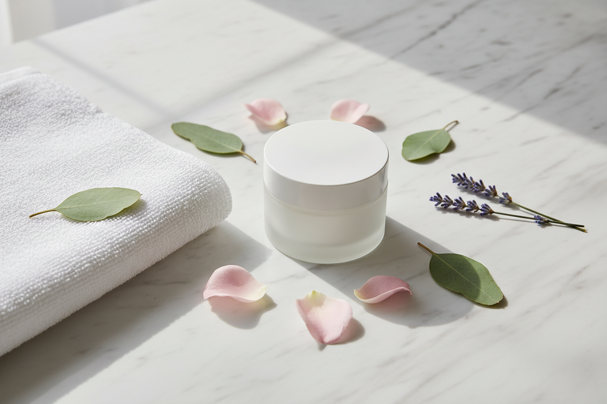 Crème anti-vergetures - lifestyle flat lay
