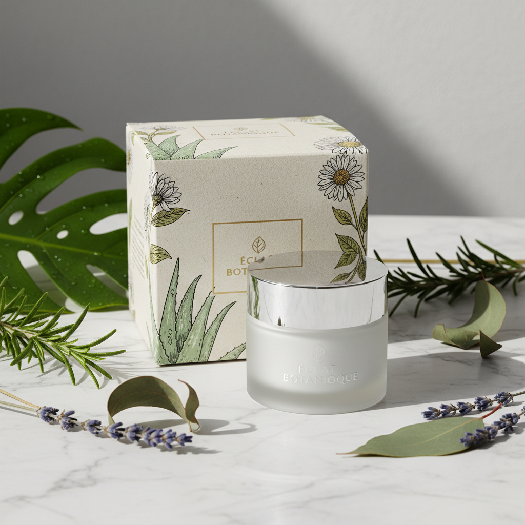 Shot produit - Pot blanc botanique